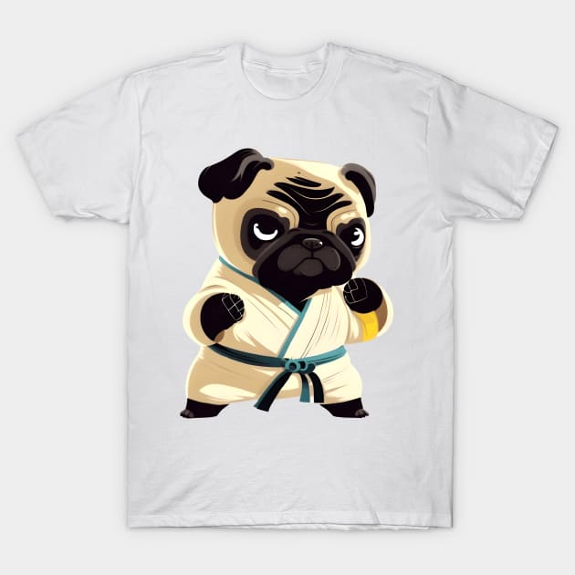 Pug dog knows karate T-Shirt by UniqueMe